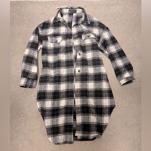 NWT long flannel Shacket